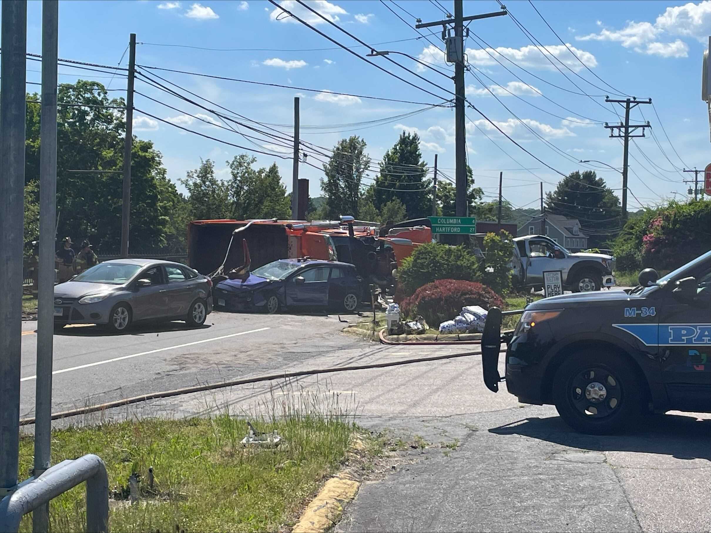 5 hospitalized in dump truck crash on Route 66; road to be closed for hours - Vimarsana News