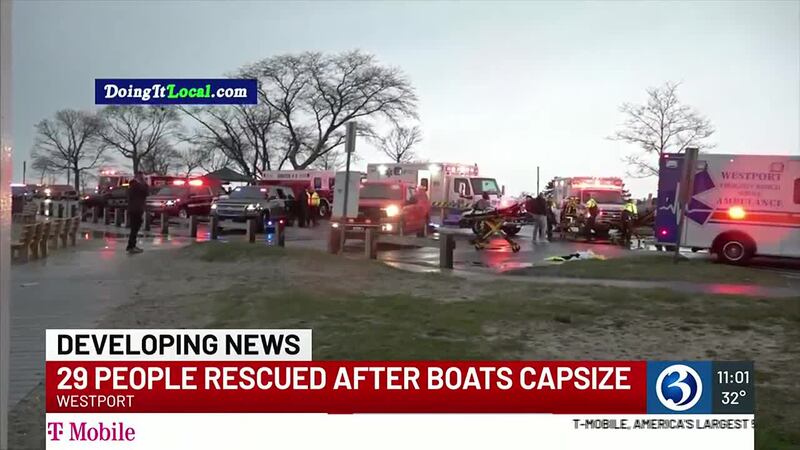 29 people rescued after boat capsizes in Westport